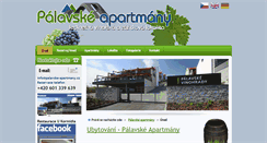 Desktop Screenshot of palavske-apartmany.cz